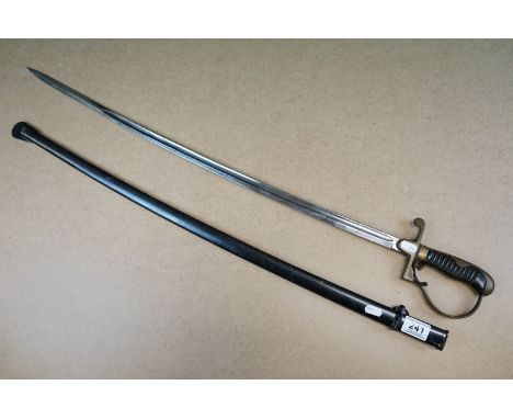 A World War Two German Bavarian Non Comissioned Artillary Or Calvary Sword And Scabbard, Maker Marked E&amp;FH And Date Marke