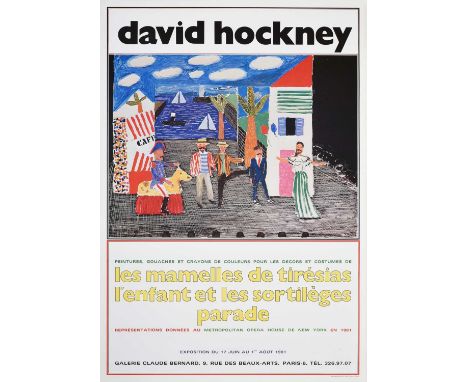 After David Hockney OM, CH, RA (b.1937) “Les Manielles de tresias l’enfant et les sortigeges parade” Poster for the Metropoli