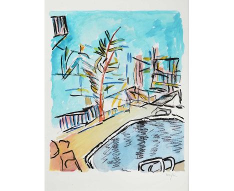 Bob Dylan (b.1941) American "Motel Pool"  (2013)Signed and numbered 217/295, giclee print, 80cm by 60cmSold together with the