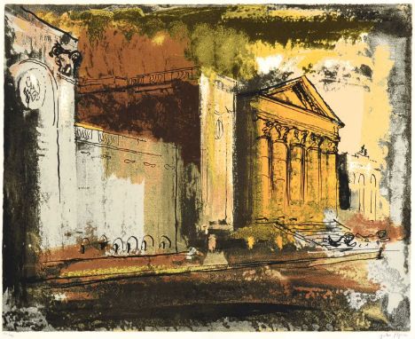 John Egerton Christmas Piper CH (1903-1992)"Stowe, South Side of the House"Signed and numbered 59/70, lithograph, 48cm by 58.