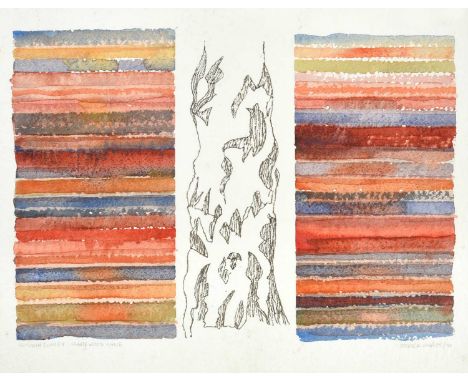 Derek Hyatt (1931-2015)"Autumn Sunset Harewood Lake"Signed, inscribed with title and dated (19)91, pencil and watercolour, 31