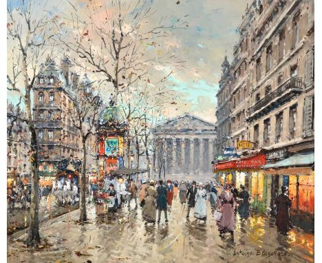 Antoine Blanchard (1910-1988) French"Paris Rue Trouchet"Signed, inscribed verso, oil on canvas, 45.5cm by 53cmProvenance: Cou