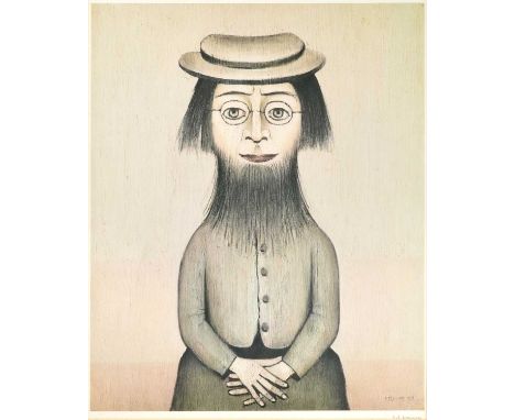 After Laurence Stephen Lowry RBA, RA (1887-1976)"Woman with Beard"Signed, with the blindstamp for the Fine Art Trade Guild, a