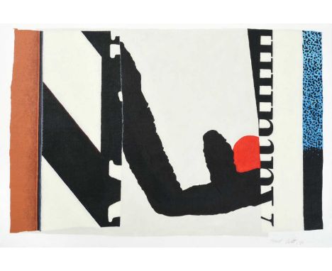 Stuart Walton (b.1933)"Freeze" Signed and dated (19)91, inscribed verso, liquitex on cotton, 47cm by 71.5cmSome light surface
