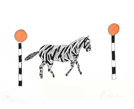 Billy Connolly CBE (b.1942) Scottish"Zebra Crossing"Signed and numbered 41/295, giclee print, 57cm by 77cmSold together with 