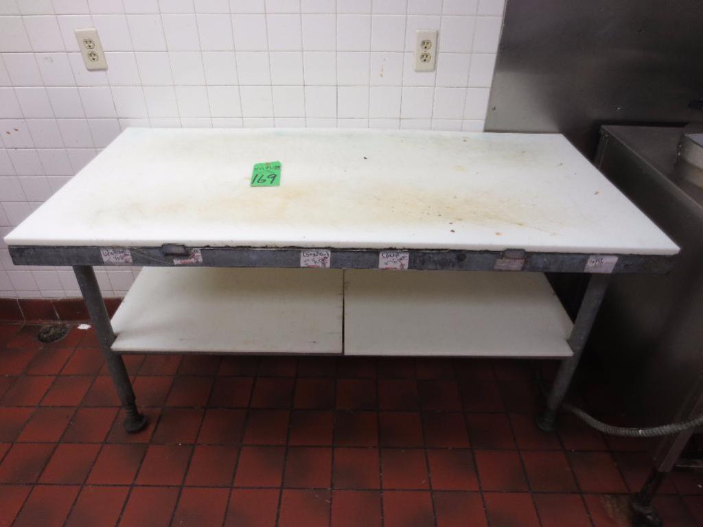 Stainless Steel Cutting Board Table, 6' x 2.5'
