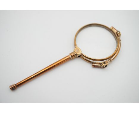 A late 19th / early 20th Century rolled gold lorgnette