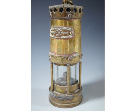 A Thomas and William Cambrian works miner's lamp, 16 cm excluding hook