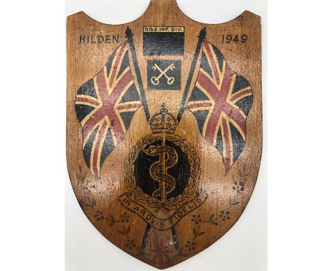 A Royal Army Medical Corps HQ 2nd Infantry Division Hilden 1949 plaque
