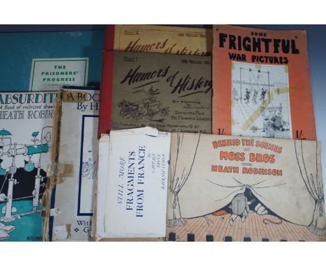 Books: "Humours of History" parts 1 &amp; 2, "Absurdities" by Heath Robinson, "Some Frightful War Pictures" by W. Heath Robin