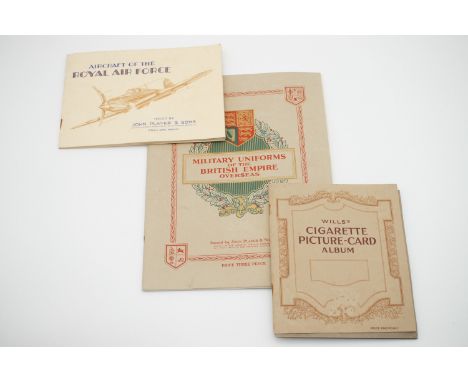 Three British Army and RAF themed cigarette card albums