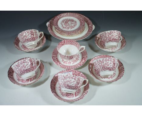  A blossom pattern tea service 