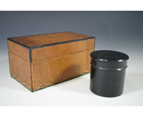An ebony trinket box one other inlaid box