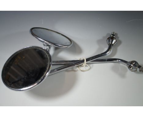 A pair of vintage motor cycle / scooter wing mirrors, circa 1960's