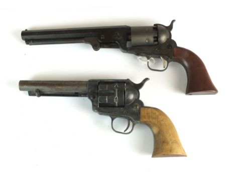 Two replica pistols, a blank-firing .45 Marushin Colt M1874 Army and a Japanese made inert 'Navy Colt'. (2) *Purchaser must b