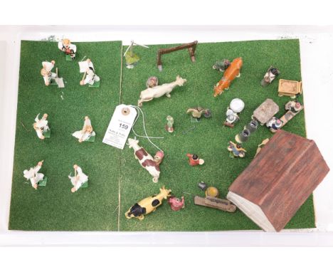 A well made Diorama. 'Morris Men &amp; Dairy' using Britains etc Figures and accessories. Including 6 Morris Men, plus one wi