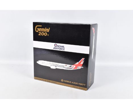 A BOXED GEMINI 200 AIRBUS A330 MRTT ROYAL AIR FORCE SCALE 1:200 MODEL AIRCRAFT, numbered G2RAF919, painted white with the Uni