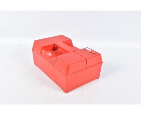 A RED MATCHBOX CARRYCASE CONTAINING A QUANTITY OF ASSORTED DIECAST MODEL CARS, two trays of twelve models, to include Matchbo