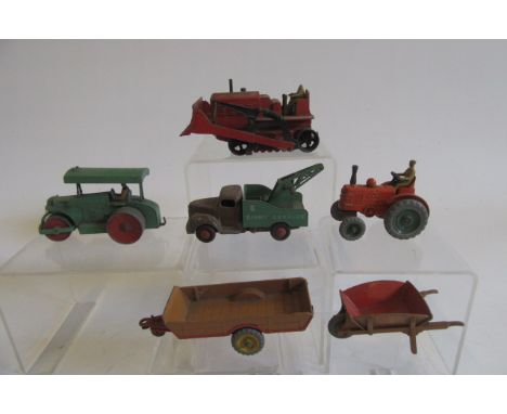 Six mainly Commercial Dinky toys including Field Marshall Tractor and Dinky Breakdown Lorry, P (Est. plus 21% premium inc. VA