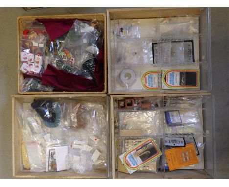 A quantity of miniature architectural items and Christmas items, most in original packing and unused (Est. plus 21% premium i
