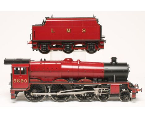 A Fine scale brass Gauge 1 Jubilee 4-6-0 locomotive and tender "Leander" No.5690 in L.M.S. maroon, in mint condition, togethe