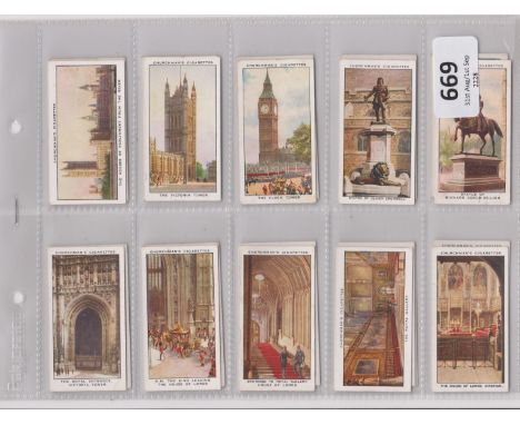 W A &amp; R S Churchman The Houses of Parliament &amp; Their Story 1931 set 25/25 VG