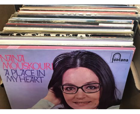 Box of 100 approx. Vinyl LP records. Various artists, predominantly Easy Listening/male and female vocal, but also some jazz 