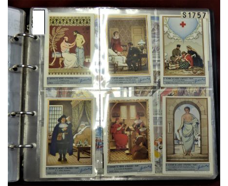 LIEBIG sets (31) in an album of plastics between S 1735 and S 1766, includes San Carlo, Dogs, Owls, Satellites, Italian Histo