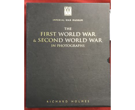 The First World War &amp; Second World War in Photographs&nbsp;by Richard Holmes Hardcover Books box set with dust covers and