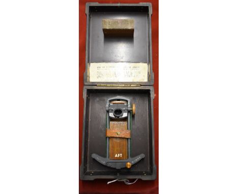 British Navy WWII Azimuth Circle Pattern 1152 dated 1943, AFT Azimuth Compass Fitting. Consists of open framework of grey pai