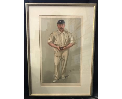 Vanity Fair Spy Lithograph of George Hirst #1179 Cricket 1903 original print Men of the Day No. 889. Framed and glazed. Buyer
