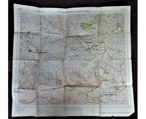 British Military Map of Catterick and Warcop Training Centre, produced by Ordnance Survey for the Ministry of Defence 1970. E