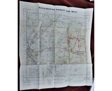 British Military Map of Beckingham Ranges and WETC Sheet SK85 produced by Ordnance Survey for the Ministry of Defence