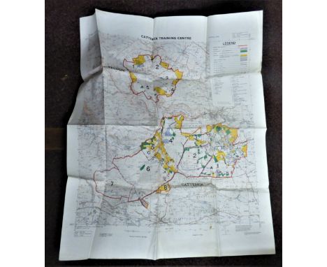 British Military Map of Catterick Training Centre, produced by Ordnance Survey for the Ministry of Defence 1971. 