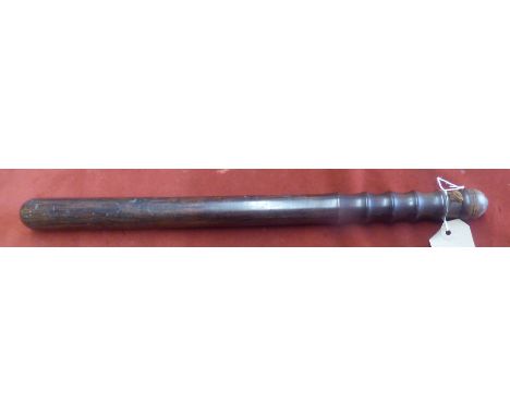 British WWI/II Military Police Truncheon, stamped 'WD with crows foot' leather strap missing but an excellent item.