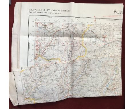 British Military Map of  Wensleydale War Office Edition produced by Ordnance Survey for the Ministry of Defence, printed 1961