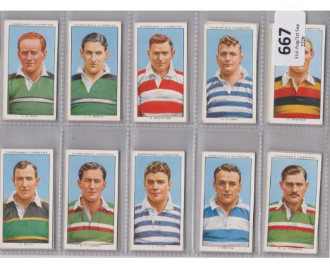 W A &amp; R S Churchman Rugby Internationals 1935 set 50/50 VG