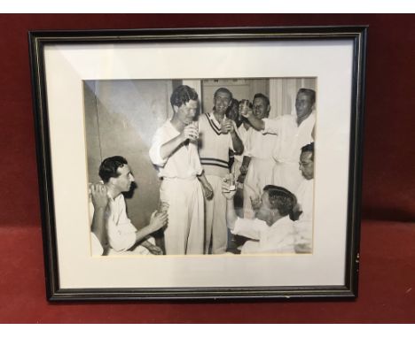 Hampshire 1961 - Drinks in the Dressing Room on beating Derbyshire to become County Champions for the first time in the club'