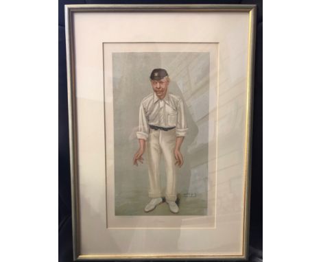 Vanity Fair Lithograph Robert (Bobby) Abel 1902 Men of the Day No. 842 Cricket Framed and Glazed. Buyer collects.