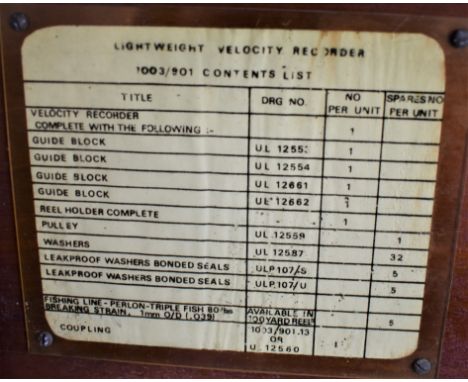 British WWII and post war Lightweight Velocity Recorder IPC/76/047. weight 30.5 lbs, NSN 6625-99-924-8200, this used to calcu