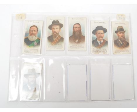 A collection of six 1901 vintage Taddy's cigarette cards, from the 'Boer Leaders' series, comprised of no. 1 Petrus Jacobus J