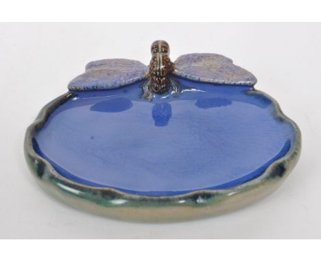 Royal Doulton - A vintage 20th century pottery ceramic Wrights Coaltar Soap Dish, in an oval shape, modelled in relief with a