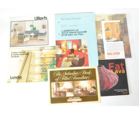 A collection of vintage mid 20th century furniture and interiors catalogues, and related books. The collection to include cat