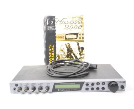 E-MU - A vintage E-MU Virtuoso 2000 128-Voice Virtual Orchestra sound module. The module in silver colourway, with original o