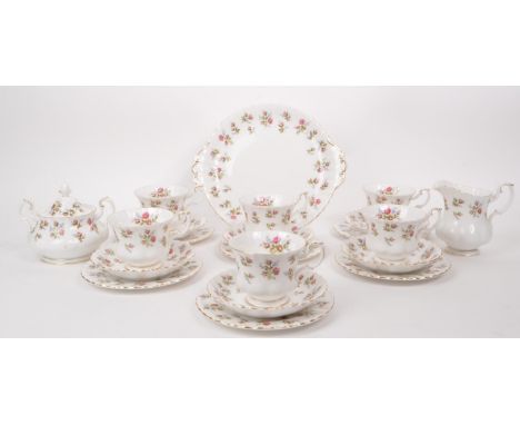 Royal Albert - Winsome - Collection of late 20th century bone china tea service pieces, comprised of six teacups, six saucers