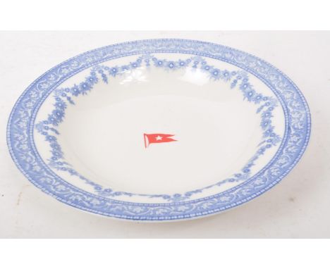 J &amp; G Meakin - An early 20th century believed to be White Star Line porcelain pasta bowl. Featuring the J. &amp; G. Meaki