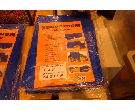 Two 2.6 x 1.7m Nordstrom tarpaulins. P&amp;P Group 1 (£14+VAT for the first lot and £1+VAT for subsequent lots) 