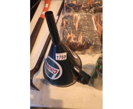 Green Castrol funnel. P&amp;P Group 1 (£14+VAT for the first lot and £1+VAT for subsequent lots) 