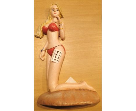 Cast iron Valerie doorstop, H: 33 cm. P&amp;P Group 2 (£18+VAT for the first lot and £3+VAT for subsequent lots) 
