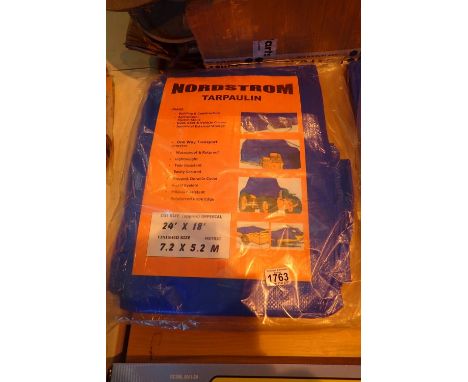 7.2 x 5.2m Nordstrom tarpaulin. P&amp;P Group 1 (£14+VAT for the first lot and £1+VAT for subsequent lots)
